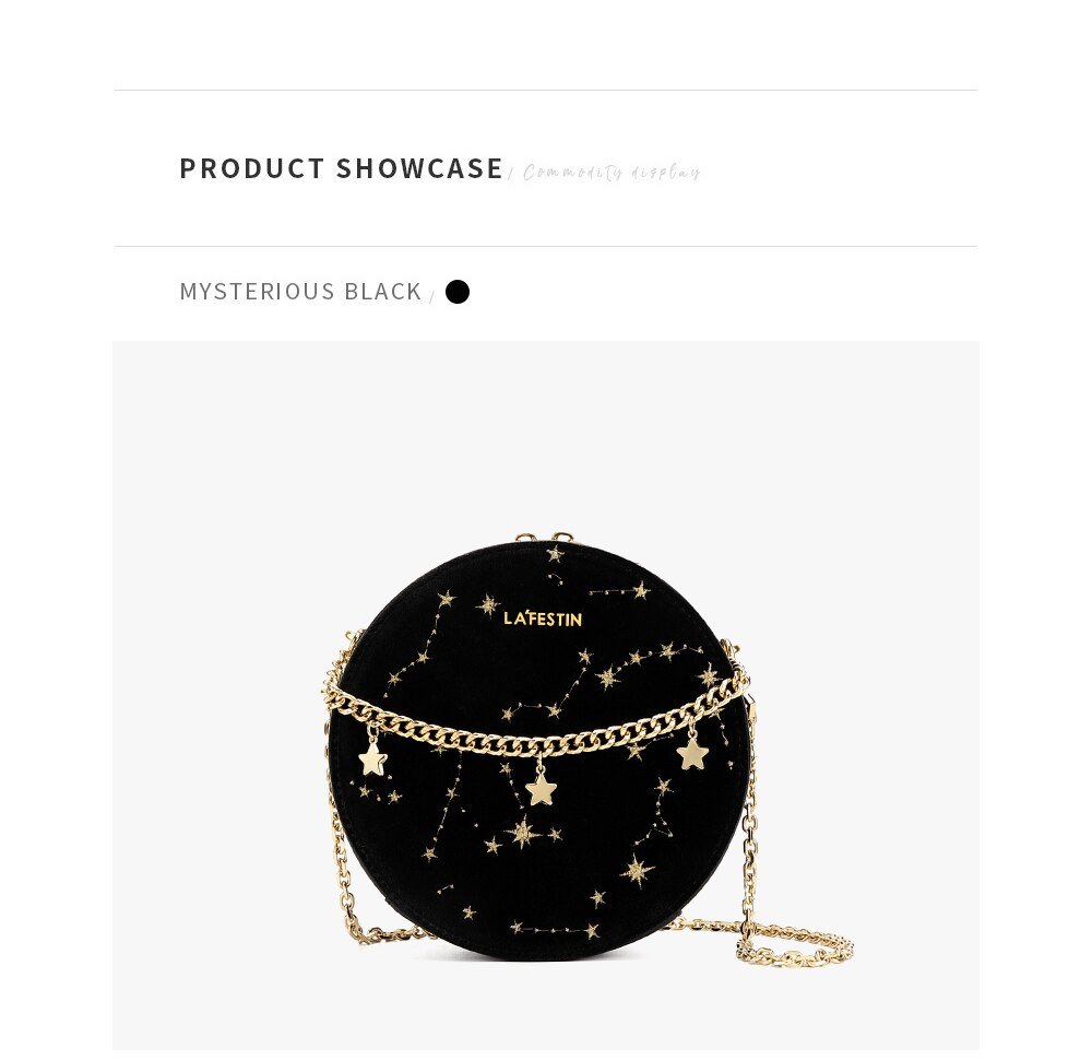 La Festin Golden Stars Handbag La Festin Golden Stars Handbag
