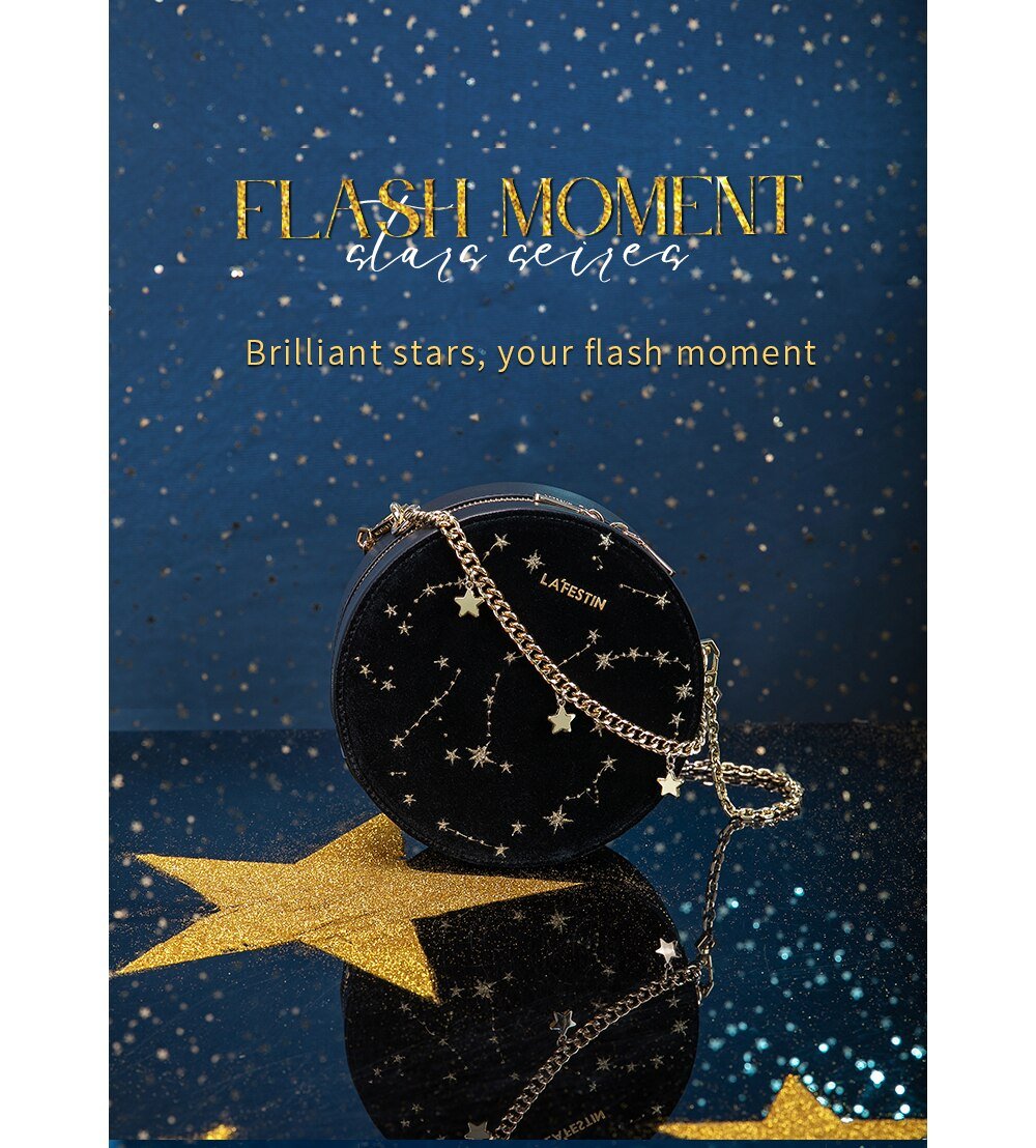 La Festin Golden Stars Handbag La Festin Golden Stars Handbag