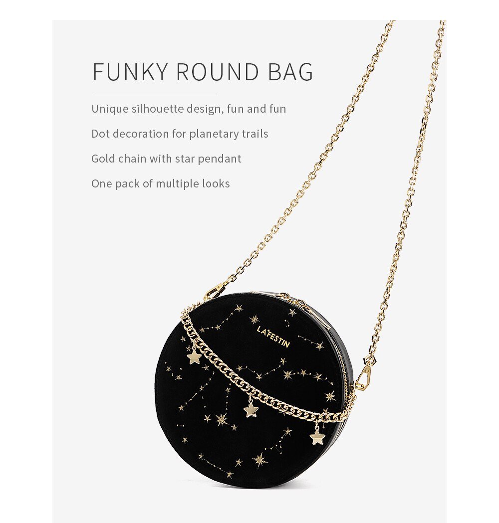 La Festin Golden Stars Handbag La Festin Golden Stars Handbag
