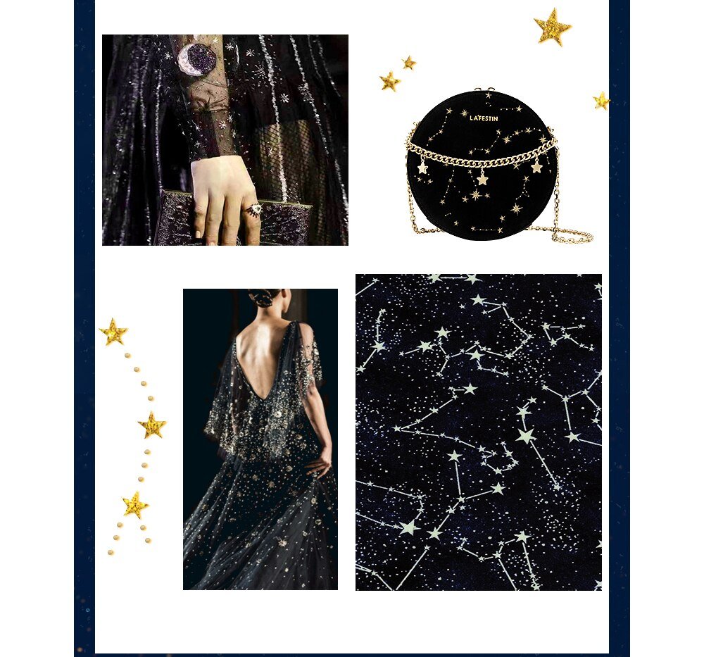 La Festin Golden Stars Handbag La Festin Golden Stars Handbag