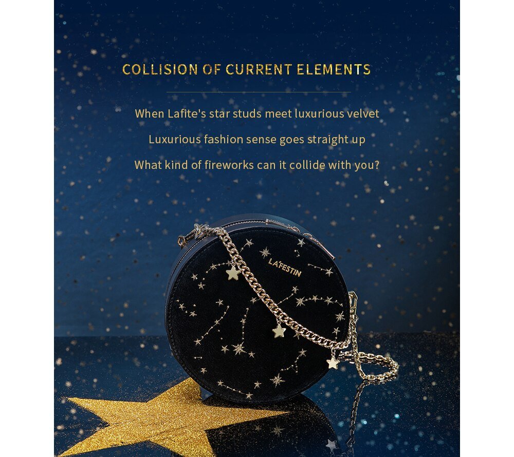 La Festin Golden Stars Handbag La Festin Golden Stars Handbag